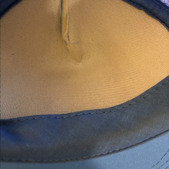 NBC Sports Embroidered peacock Logo Vintage SnapBack Trucker Hat Cap Blue/Gray - Picture 10 of 12